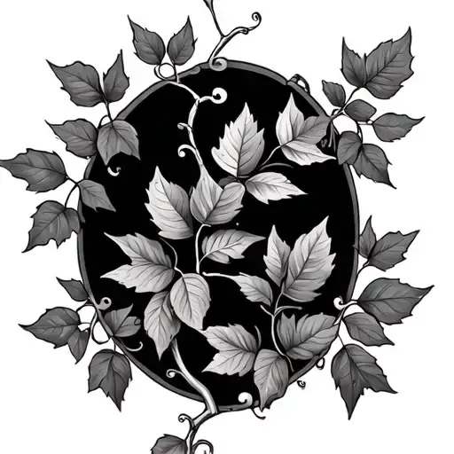 Ivy Vine With Leaves On Left Arm Sleeve