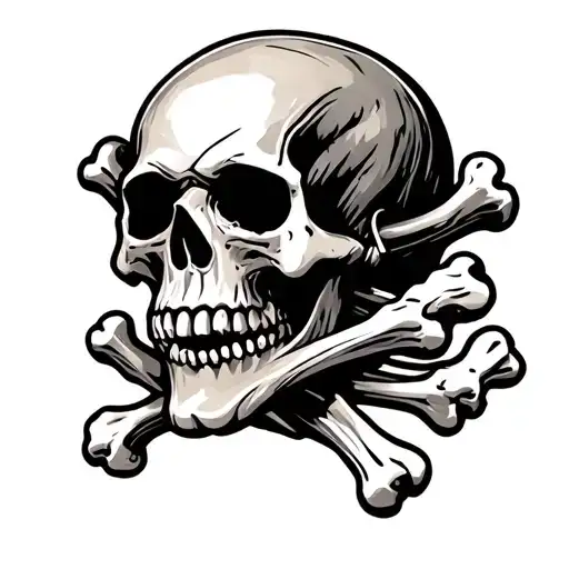 Bones Motorcycle Traditional Style Skull