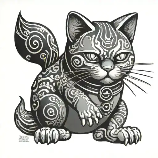 Cyberpunk Maneki Neko Kawaii