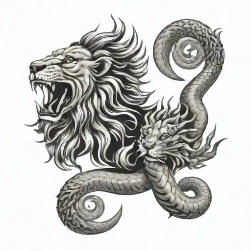 Lions Head Half Snake And Half Scorpion