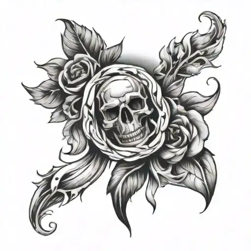 Sketch Tattoo Sleeve In The Style Of Old School Black And White For Men