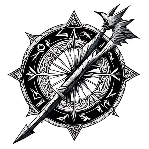Sagittarius Slavic Symbol Incorporated Representing