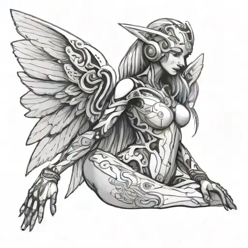 Nude Angelic Android Full Body Female