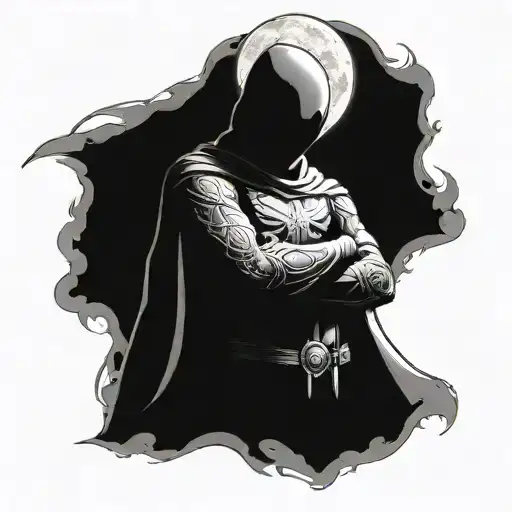 Moon Knight On The Forearm In Realism Style