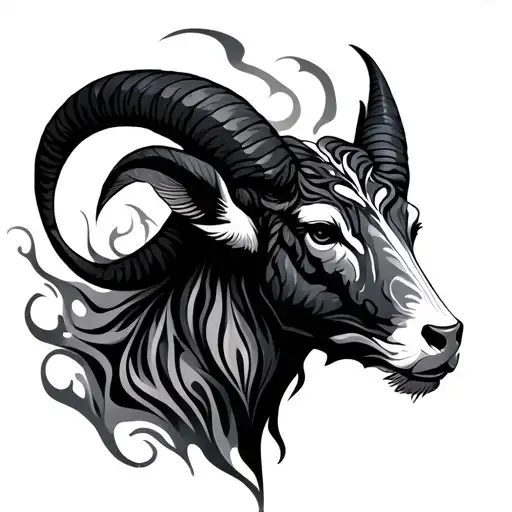 Aries With Patterns Or Flames