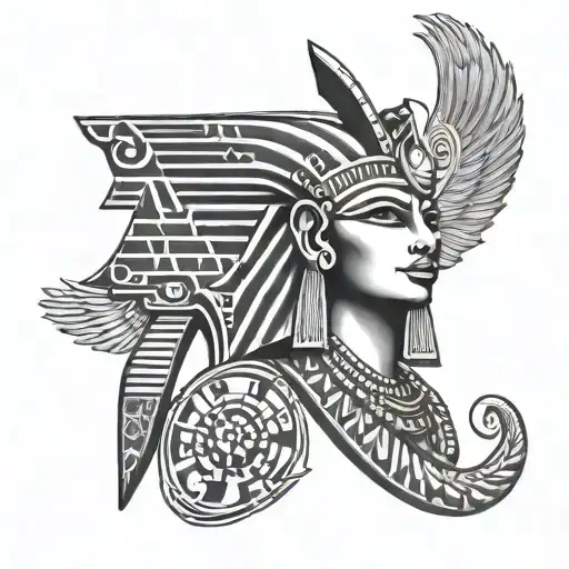 Egyptian Themed Tattoo Incorporating