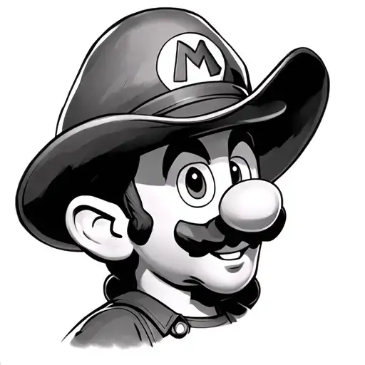 Luigi With A Cowboy Hat