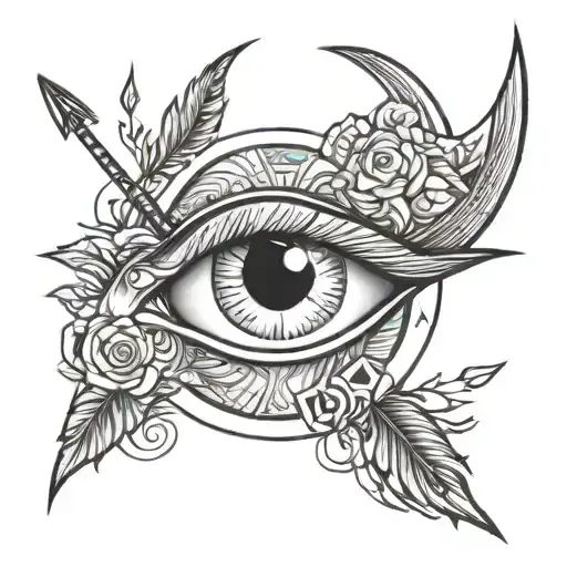 Sagitarius And Arrow Evil Eye Looking