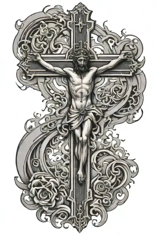 Crucifix With Fire