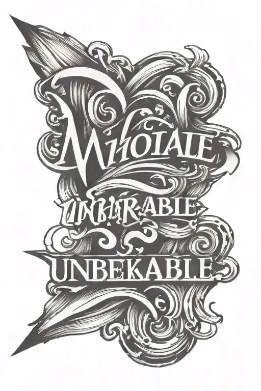 Unbreakable Word Written With Avicii Logo Incorporated