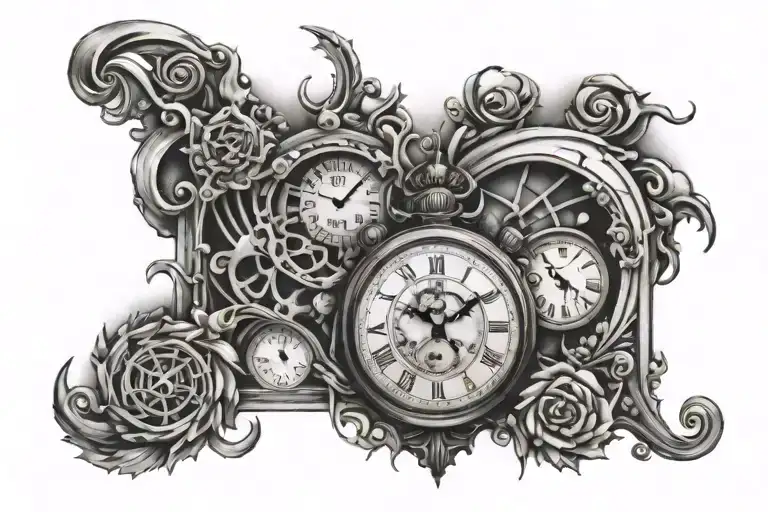 Clock Melting And I Want It To Say Respect The Past Create The Future