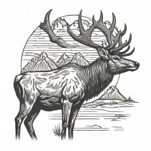 Az State W Mountains Elk Deer