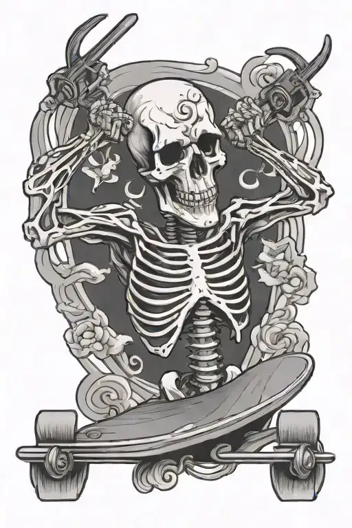 Skeleton Longboarding