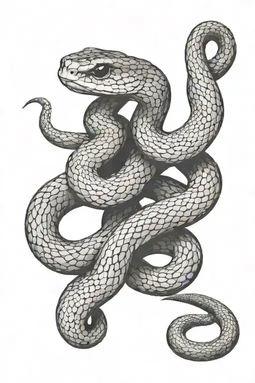 Snake Crawling Aggressively