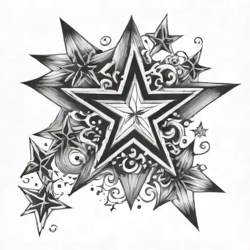 Lyric Through The Dark With 5 Little Stars