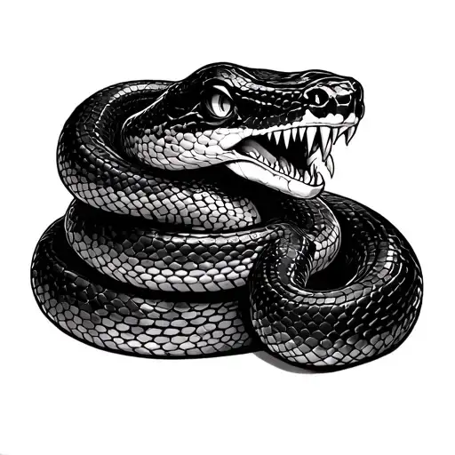 Snake With Fangs Full Body