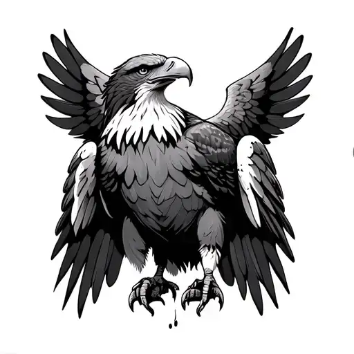 Eagle With Wing