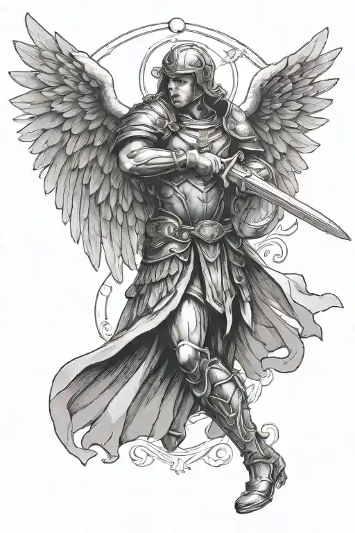 Archangel With Sword And Shield