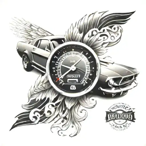 68 Mustang Fastback Sunset Speedometer 117