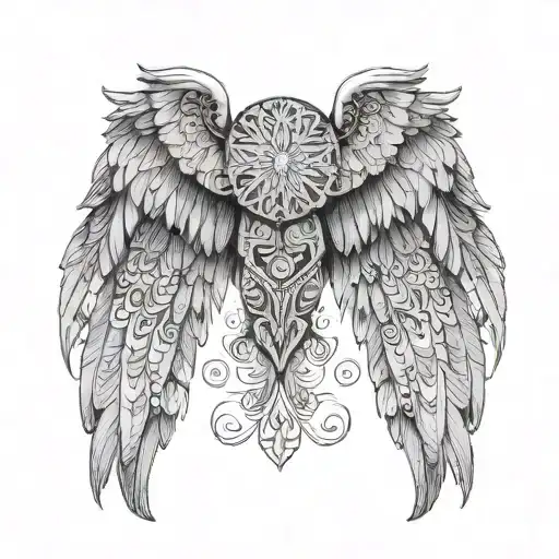 Angel Wings With Mandala