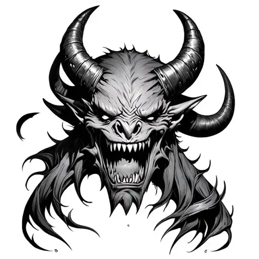 Power A Demon With Horns And Sharp Teeth