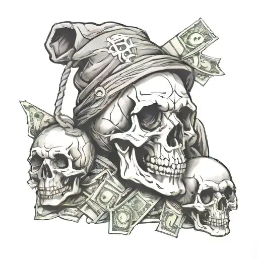 Skull And Money Bag