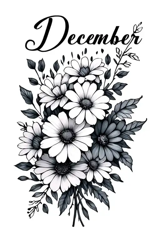 November December January Birth Flower Bouquet