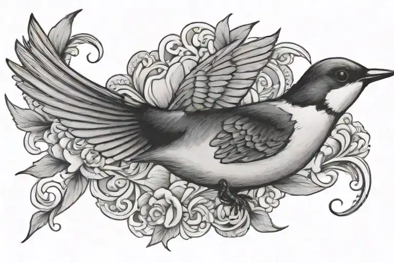 A Swallow Bird Flying