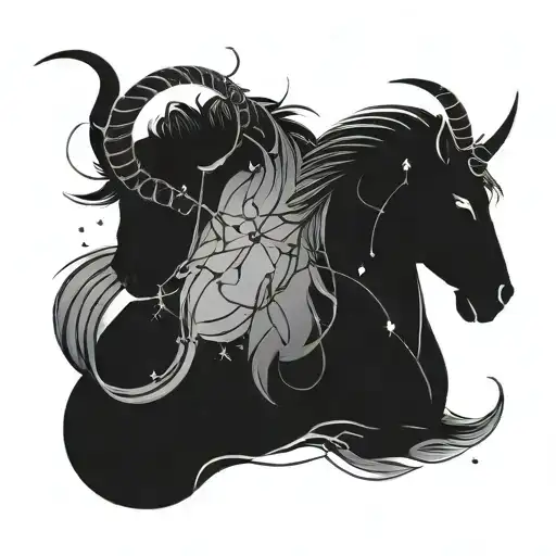 Capricorn & Aries Constellation Intertwined