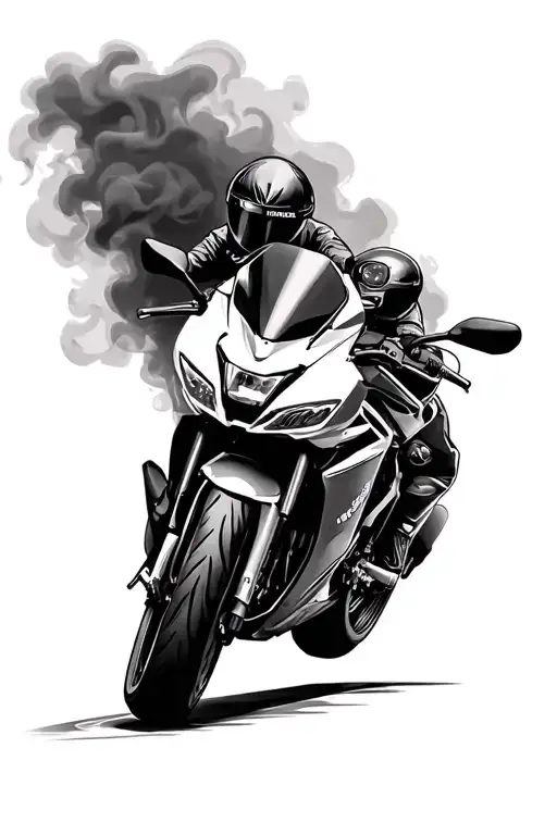 2011 Honda Cbr 125R With Speedometer And Smoke In Background