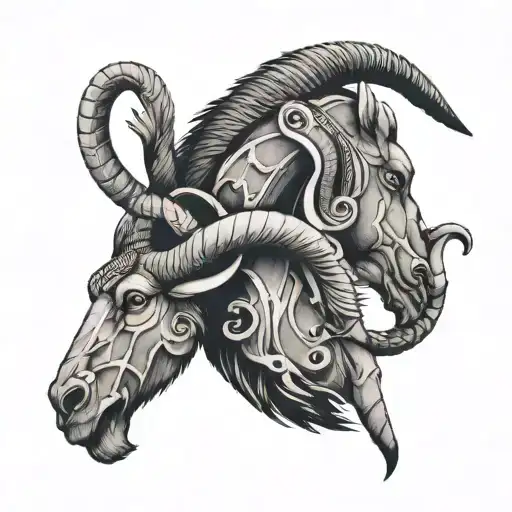 Capricorn & Aries Constellation Intertwined