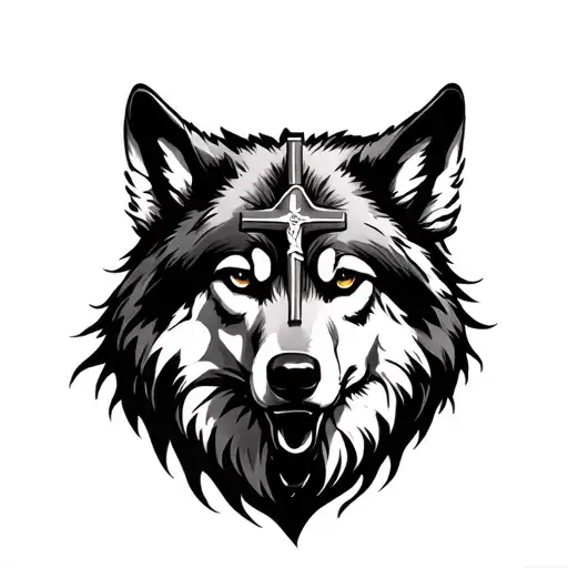 Wolf And Crucifix