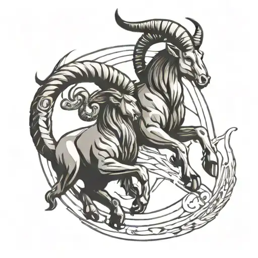 Capricorn & Aries Zodiac Symbol