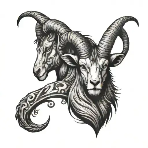 Capricorn & Aries Zodiac Symbol