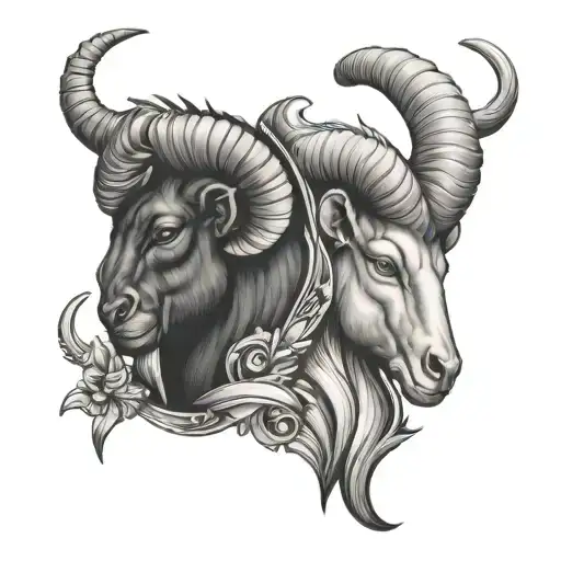 Capricorn & Aries Zodiac Symbol
