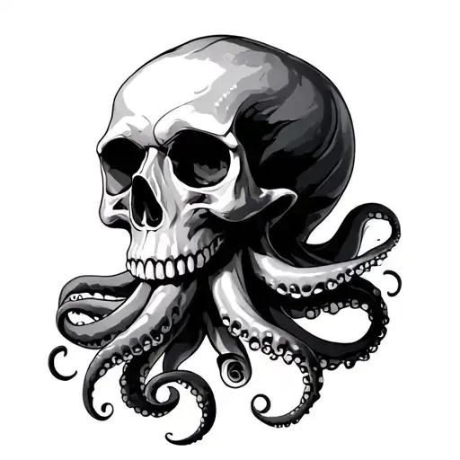 Octupus And Skull