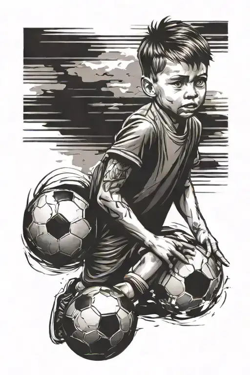 Child Holding Soccer Ball