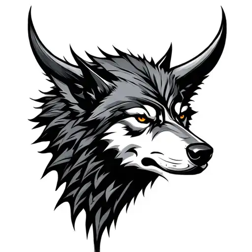 Viking Reaper Wolf Head