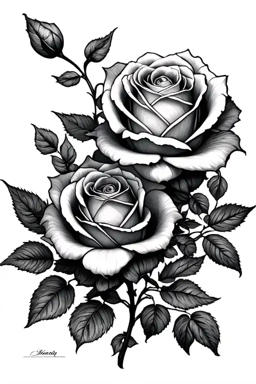 Concrete And Rose Growing