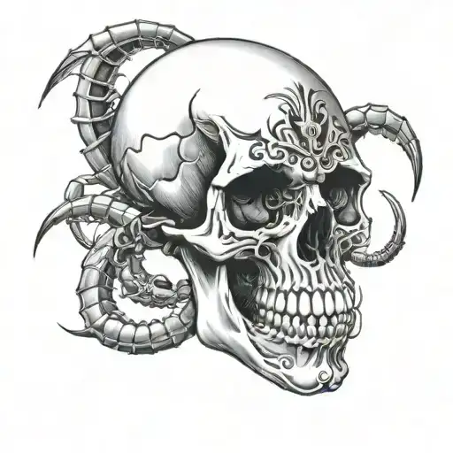 Skull And Scorpion