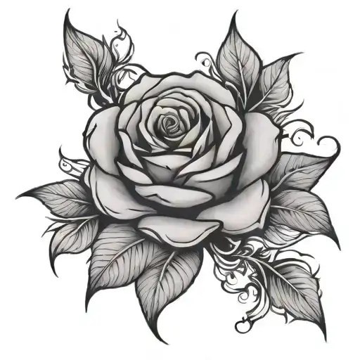 Rose Flames Left Arm