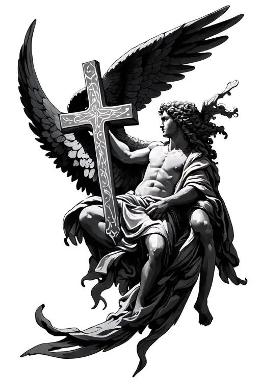 Arc Angel Michael Cross With Wings