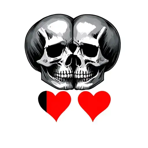 I Love You Eric With Skulls Facing Each Other