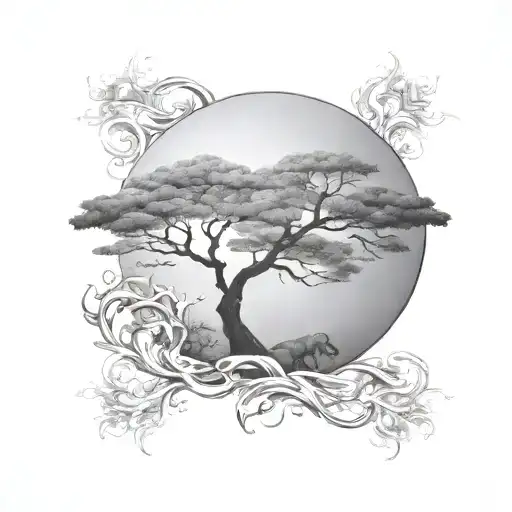 One Branch On A Tree Is Shape Of Leo Symbol