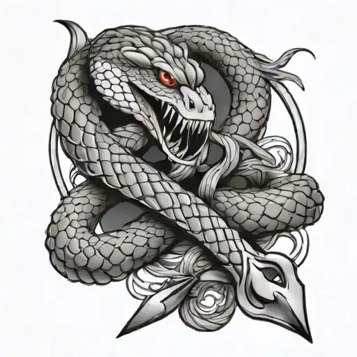 Snake Dagger Intertwined