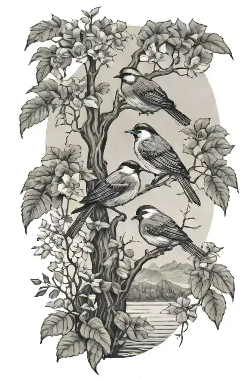 Birds Nature Trees And Water