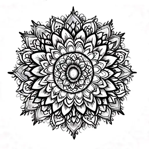 Mandala Tattoo For The Leg That Is Very Delicate And Girly