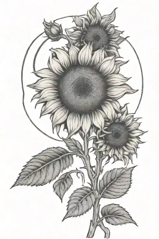 Moon Sunflower Blooming