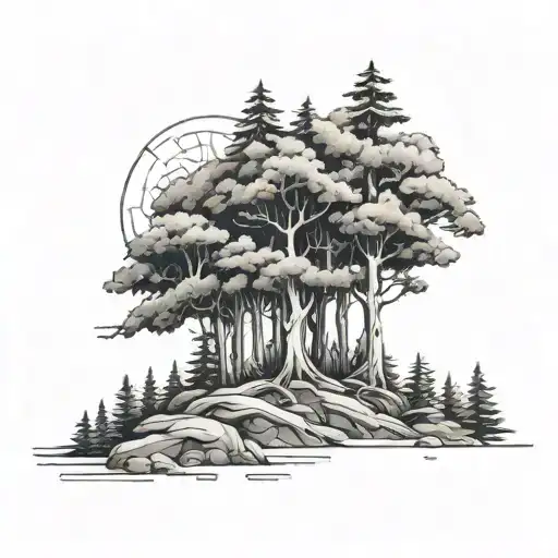Jambo And Forest Trees Background Looking