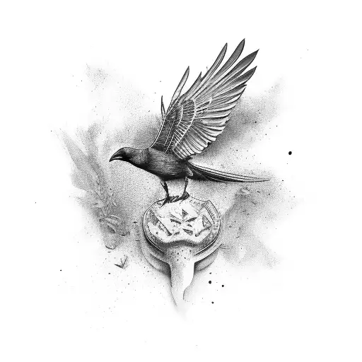 Crow Dove Split In Middle